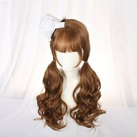Two-dimensional full headgear wavy curly wig long curly hair - Thumbnail 7