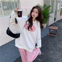 Pink Gingham Loose High Waist Pants  - Thumbnail 5