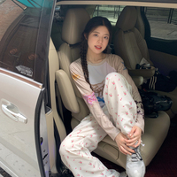 Floral Print Drawstring High Waist Pants  - Thumbnail 5