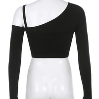 2PCS Black Cut Out Long Sleeve Shirt  - Thumbnail 5