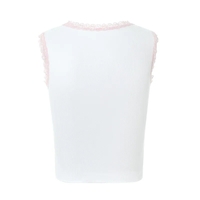 Pink Lace Bear Print Tank Top - Thumbnail 6