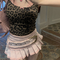 Leopard Pink Lace Trim Camisole  - Thumbnail 8