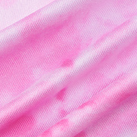 Pink Tie Dye V Neck Ruffle Crop Top - Thumbnail 8