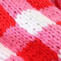 3D Red & White Crochet Cardigan with Yellow Bow  - Thumbnail 7