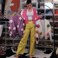 3D Flower Crochet Knit Cardigan  - Thumbnail 4