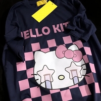 Japanese Crying Cat Anime Short Sleeve T-shirt  - Thumbnail 2