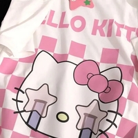 Japanese Crying Cat Anime Short Sleeve T-shirt  - Thumbnail 6