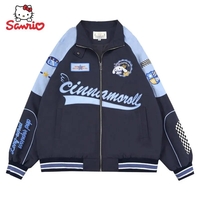 Japanese Anime Print Windproof Biker Jacket - Thumbnail 1