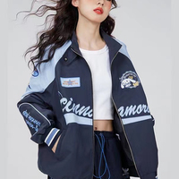 Japanese Anime Print Windproof Biker Jacket - Thumbnail 7