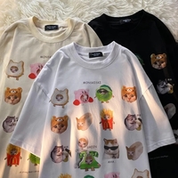 Funny Cat Meme Print Short Sleeve T-shirt  - Thumbnail 3
