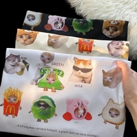 Funny Cat Meme Print Short Sleeve T-shirt  - Thumbnail 4