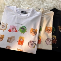 Funny Cat Meme Print Short Sleeve T-shirt  - Thumbnail 5