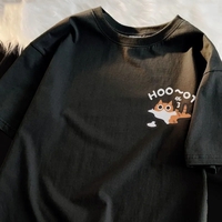 Cat Print Short Sleeve T-shirt  - Thumbnail 3