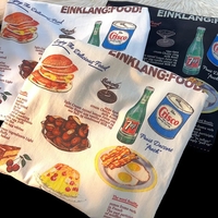 Vintage Food Print Short Sleeve T-shirt  - Thumbnail 4