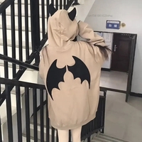 Demon Horn Oversized Zipper Hoodie - Thumbnail 1