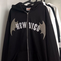 Demon Horn Oversized Zipper Hoodie - Thumbnail 7