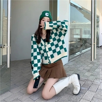 Checkboard Patchwork Cardigan  - Thumbnail 5