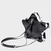Y2K Cow Pattern Pentagram Shoulder Bag Backpack - Thumbnail 4