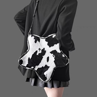 Y2K Cow Pattern Pentagram Shoulder Bag Backpack - Thumbnail 1