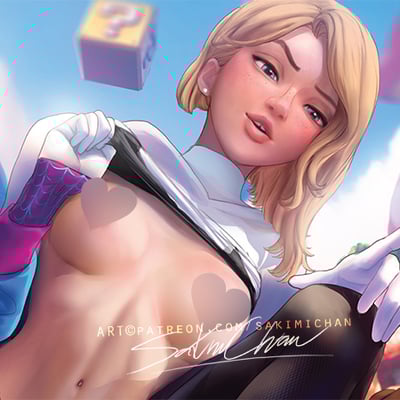 Spiderverse: spider gwen n-sfw poster #n404