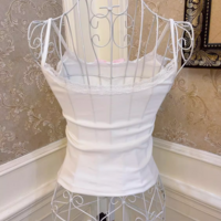 Sweetheart Princess Coquette Sweet White Pink Bow See Through Cardigan Jacket Tank Top Skirt Three Piece Set - Thumbnail 6