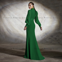 Green Chiffon Mother of Bride/Groom Dress - Thumbnail 1