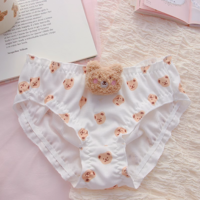 Brown Bear Milk White Panties Underwear Lingerie Set - Thumbnail 6