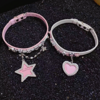 Diamond Cross Decorated Pink White Star & Heart Y2K Hot Girl Choker Necklaces - Thumbnail 9