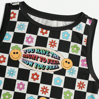 SMILEY FACE CHECKER TANK TOP - Thumbnail 2