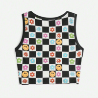 SMILEY FACE CHECKER TANK TOP - Thumbnail 3