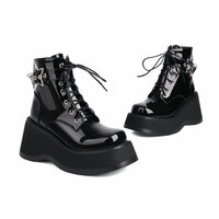 Black Star Decor Motorcycle Boots - Thumbnail 3