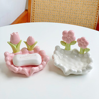 Flower Cloud Ceramic Soap Dish - Thumbnail 2