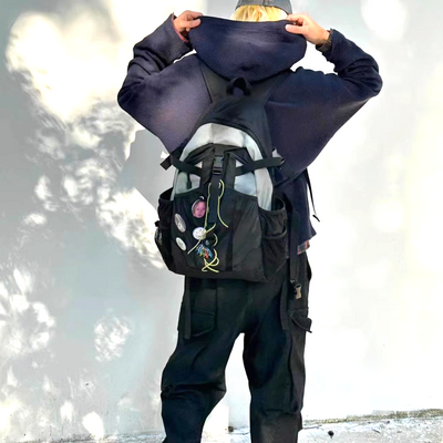 Y2k black & grey backpack - Thumbnail 3