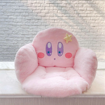 Cute cinnamon dog big ear dog plush full warm cushion office chair cushion