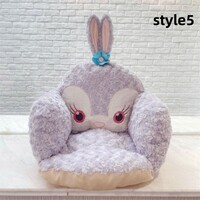 Cute Cinnamon Dog Big Ear Dog Plush Full Warm Cushion Office Chair Cushion - Thumbnail 5