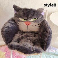 Cute Cinnamon Dog Big Ear Dog Plush Full Warm Cushion Office Chair Cushion - Thumbnail 7