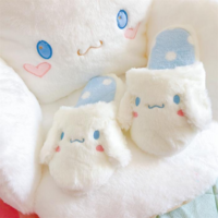 Cute Cinnamon Dog Big Ear Dog Plush Full Warm Cushion Office Chair Cushion - Thumbnail 9