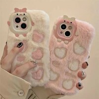 New cute love plush iphone case - Thumbnail 4