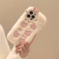 New cute love plush iphone case - Thumbnail 3