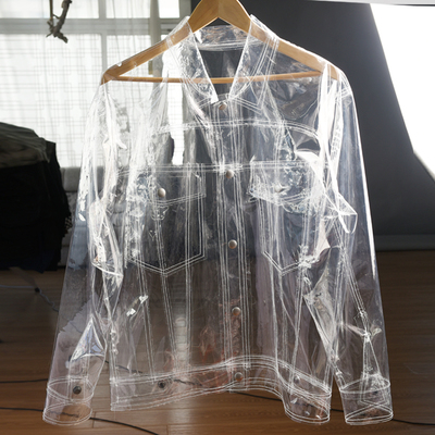 Hip-hop technology sense tpu jacket transparent plastic jacket stage costume