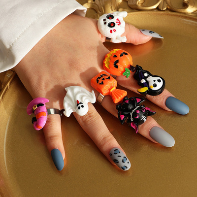 5pcs halloween rings set