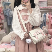Pink White Sanrio My Melody Shoulder Messenger Bag - Thumbnail 1