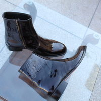 Handmade Classic Black Patent Leather Zipper Style Jodhpur Dress Boot - Thumbnail 3