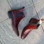 Classic Handmade Brown Patina Shaded Men Chelsea Boot-2