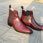 Classic Handmade Brown Patina Shaded Men Chelsea Boot-3