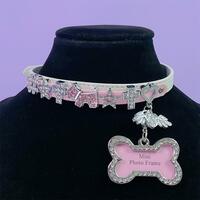Y2K Harajuku PU Pink Leather Star Bone Collar Choker Necklace - Thumbnail 6