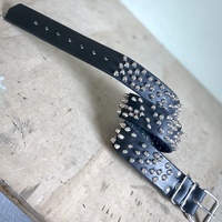 1.75" or 2" wide Chaotic Short British Studded Belt - Thumbnail 2
