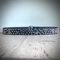 1.75" or 2" wide Chaotic Short British Studded Belt - Thumbnail 1