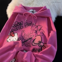 Graffiti Cat Print Hoodie - Thumbnail 3