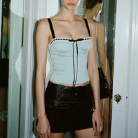 Blue Lace Bandage Slip Tank Top - Thumbnail 1